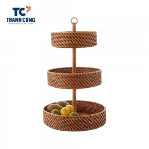 3 Tier Rattan Fruit Basket