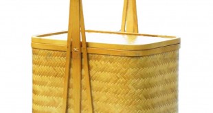 Bamboo Storage Basket With Lid