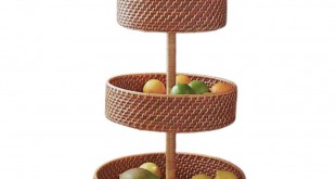 Rattan Tiered Fruit Basket